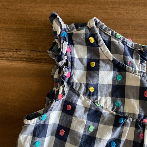 Hanna Andersson Gingham Swiss Dot Top Girls' 8 - Picture 4 of 9